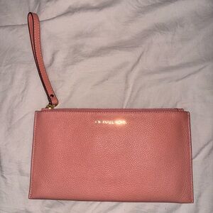 Michael Kors Pink Leather Clutch Wristlet Brand New